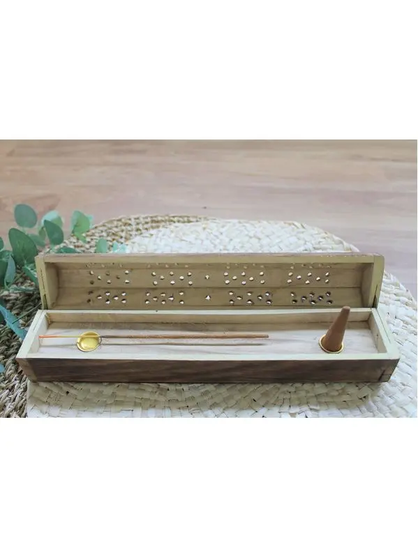 Coffret en Bois porte encens stick ou/et cônes