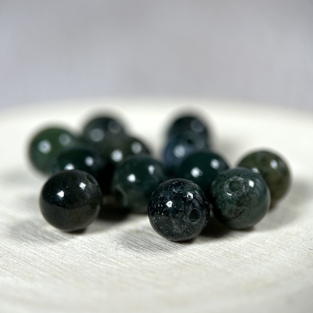 Perles Agate Mousse