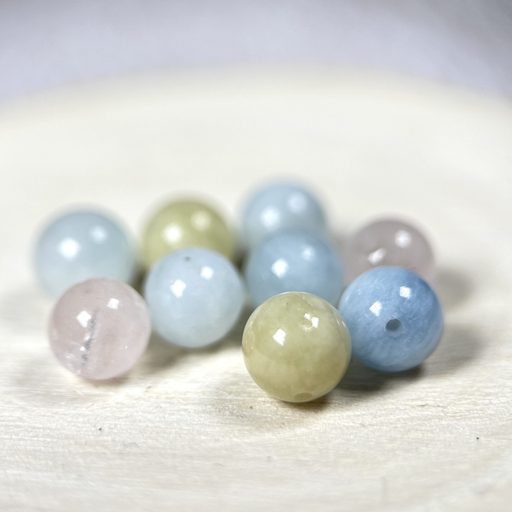 Perles Morganite (béryls)