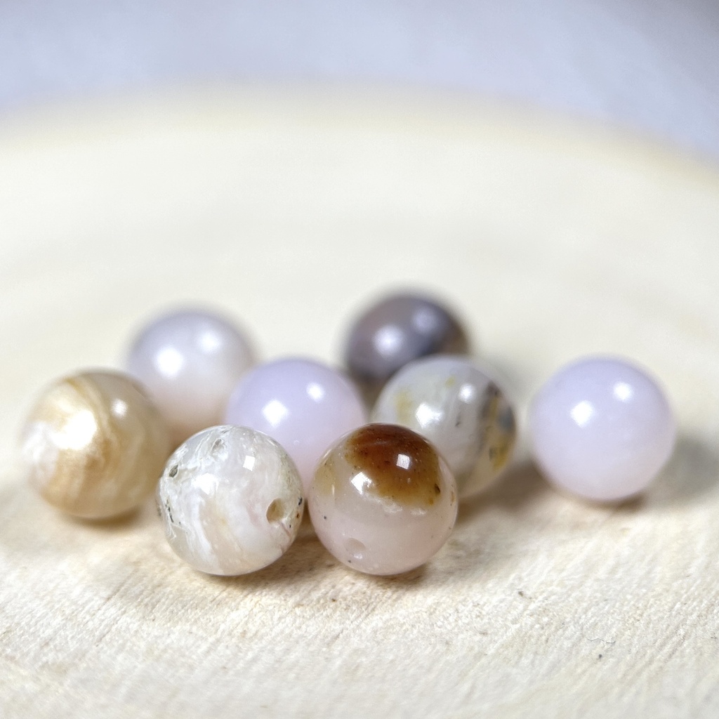 Perles Opal Rose (Par 5 perles, 4mm)