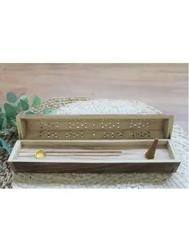 Coffret en Bois porte encens stick ou/et cônes