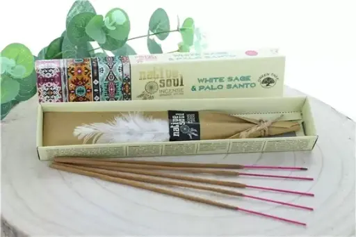 Encens palo santo + sauge blanche (1 boite de 10 sticks)